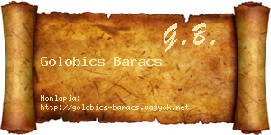 Golobics Baracs névjegykártya